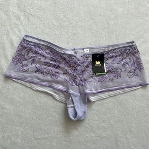 NWT Wacoal Purple Lace Hipsters L